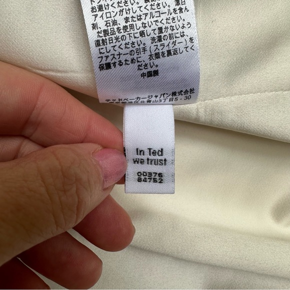 Ted Baker Jamthun Structured Zip Detail Dress cream Ted Size 1 - Picture 11 of 16